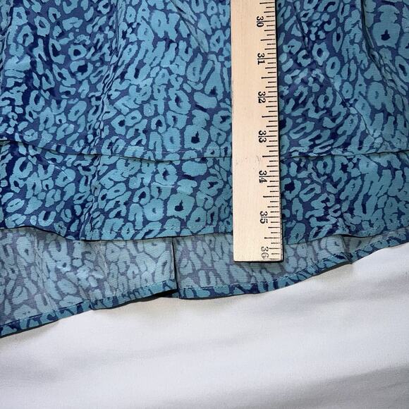 Rails Dress Size XL Blue Jasmine Jewel Cheetah Print Tiered Smocked Waist NWT - Picture 7 of 16